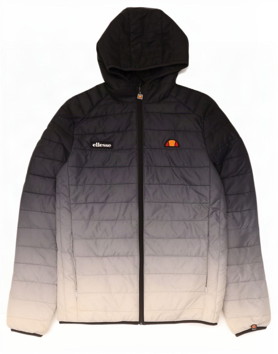 Jachetă căptușită cu glugă pentru femei Ellesse UK 14 Medium Bleumarin Colorblock