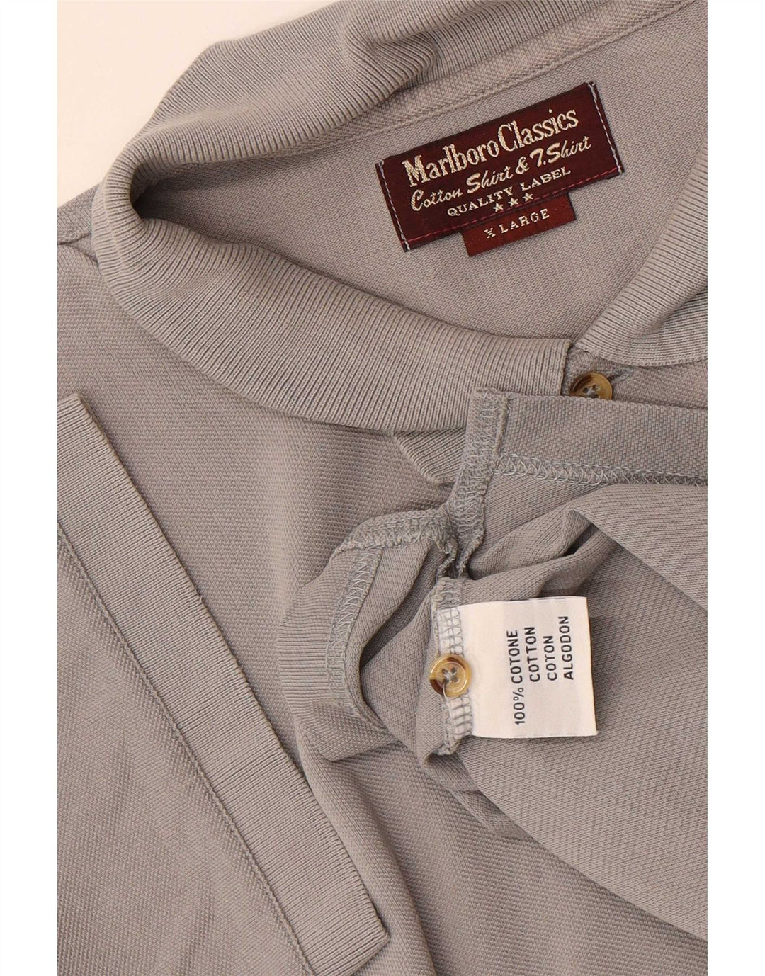Tricou polo Marlboro Classics pentru bărbați XL, bumbac gri
