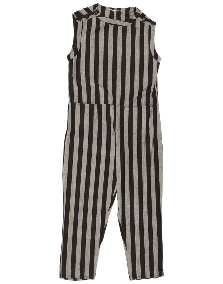 Salopetă vintage fără mâneci pentru femei UK 14 Medium Black Dunge