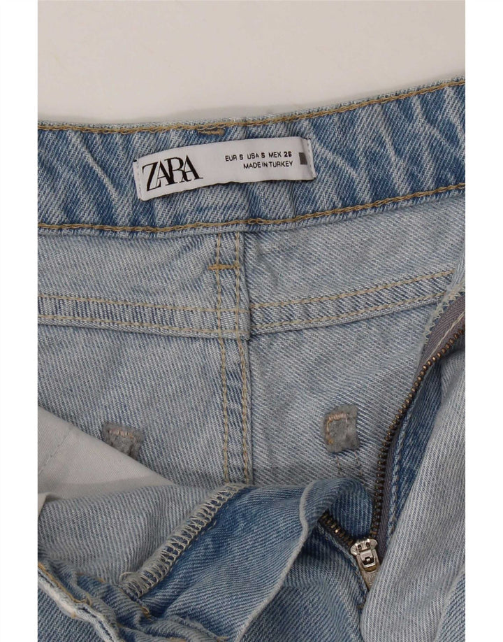 Pantaloni scurți din denim pentru femei Zara Mici W26 Albastru