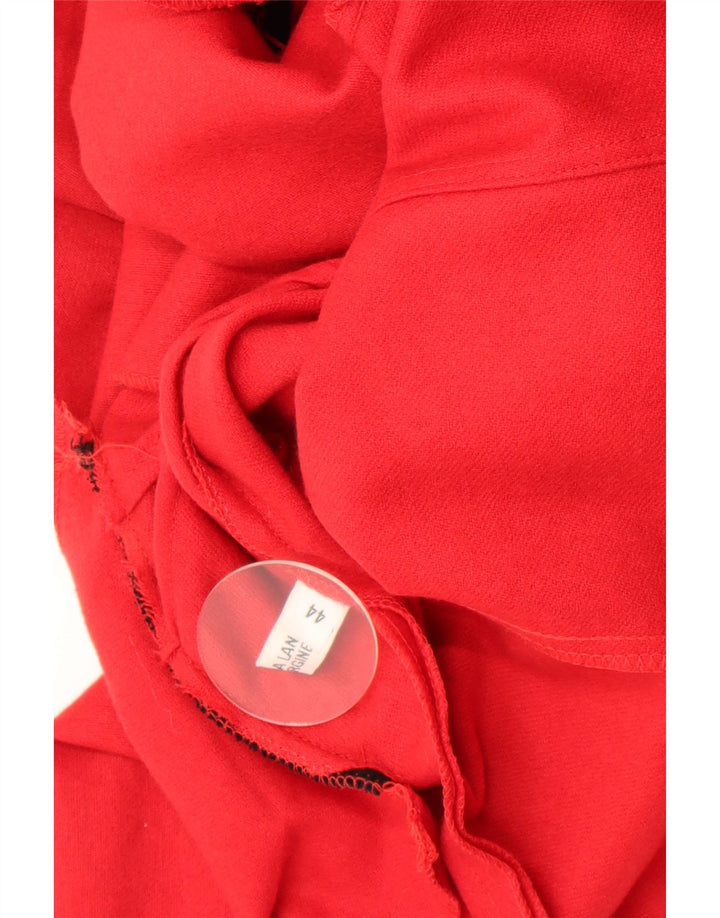 1957 Jachetă legendară pentru femei cu paragate IT 44 Medium Red Colorblock