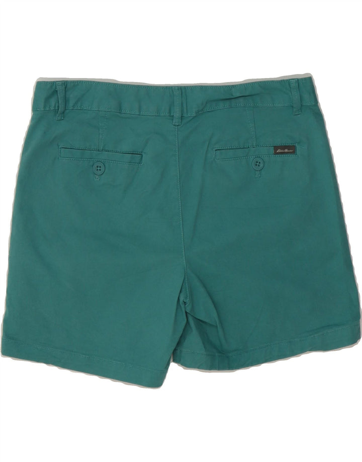 EDDIE BAUER Womens Slightly Curvy Chino Shorts US 8 Medium W30  Turquoise Vintage Eddie Bauer and Second-Hand Eddie Bauer from Messina Hembry 