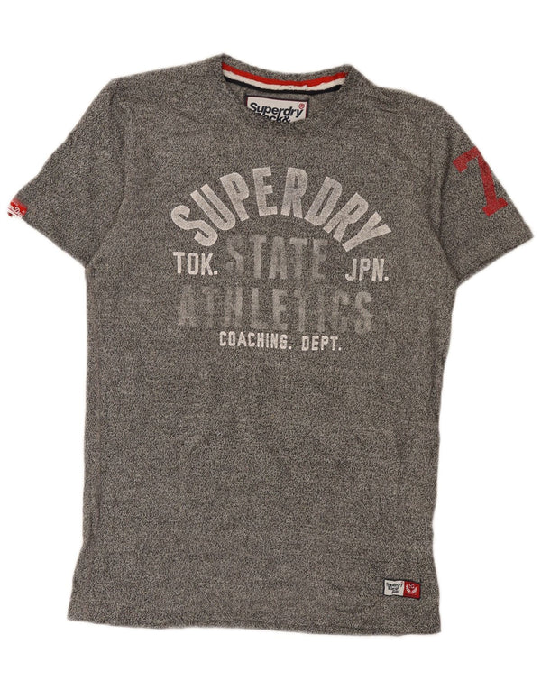 Tricou grafic pentru bărbați Superdry Top mic, gri, bumbac, sport