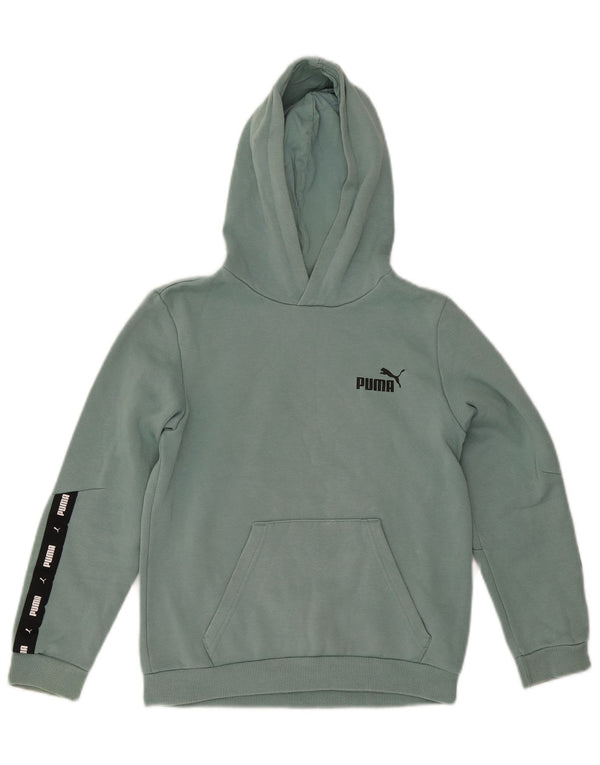 Pulover pentru fete Puma Graphic Hoodie 11-12 ani, albastru, bumbac color bloc