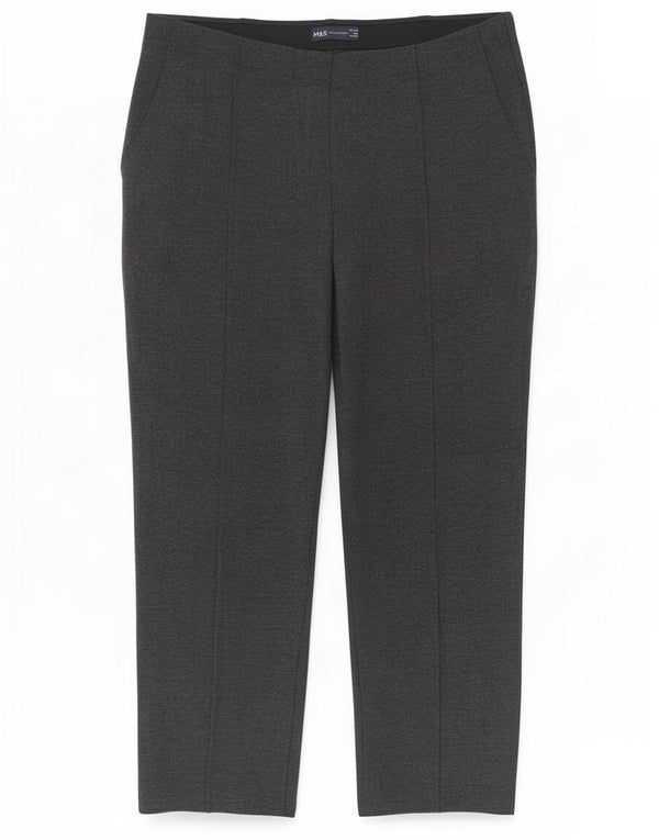 Pantaloni tăiați drepti pentru femei Marks & Spencer UK 16 Large W32 L24 Gri