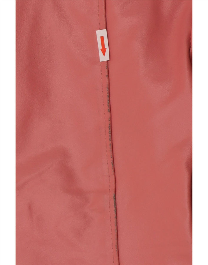 Jachetă de piele vintage pentru femei UK 14 mare roz