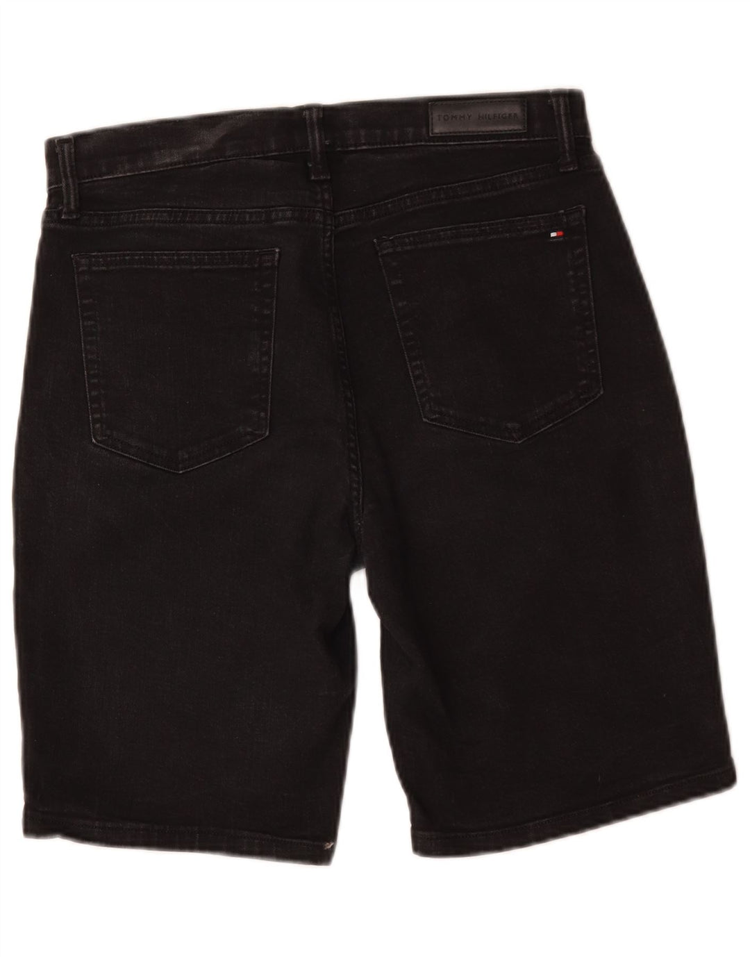 Pantaloni scurți Tommy Hilfiger pentru femei, Bermuda Slim, din denim, W29, bumbac mediu negru