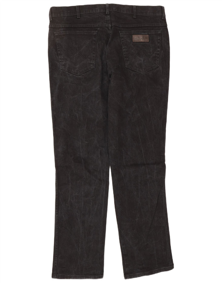WRANGLER Blugi drepte pentru bărbați Texas Stretch W38 L34 bumbac negru