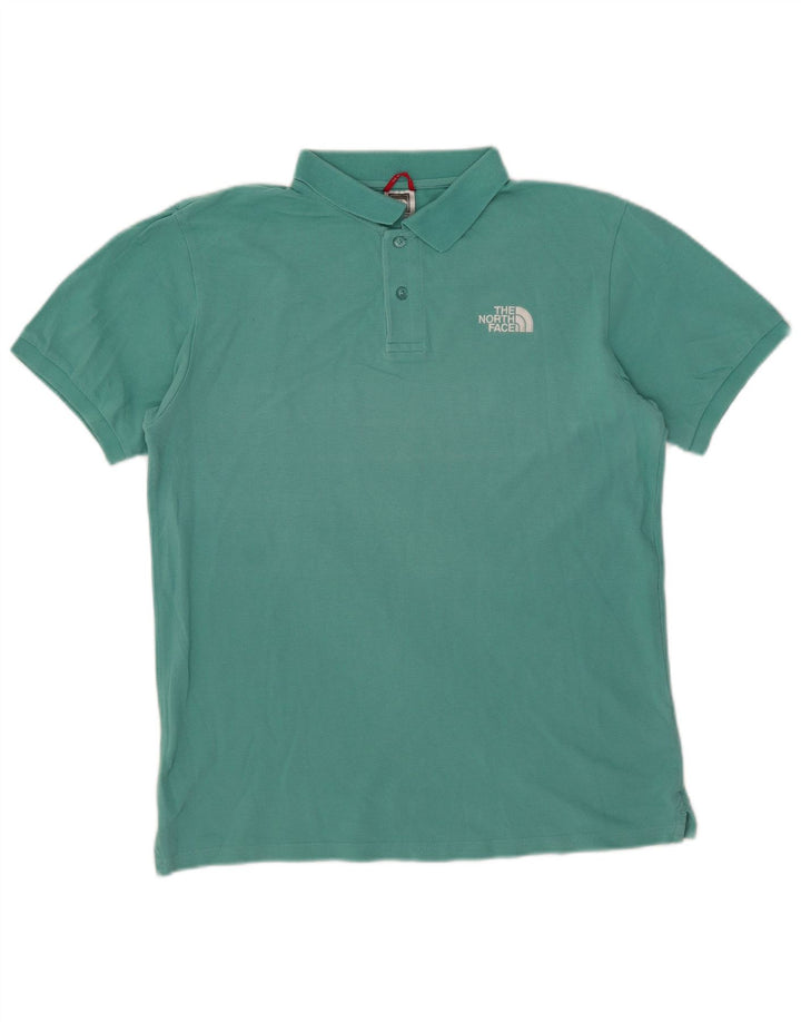 Tricou polo pentru bărbați The North Face, bumbac turcoaz mediu