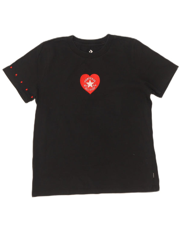 Tricou grafic Converse pentru femei Top UK 10 Small Black Bumbac