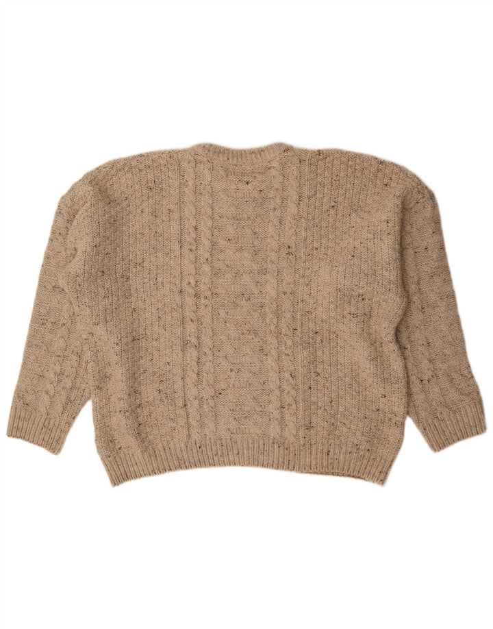 Pulover pentru bărbați Tenson, cu gât de barcă, 3XL, bej, cu pete