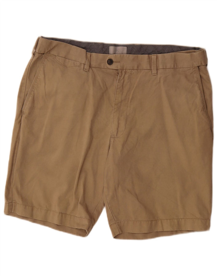 MARKS & SPENCER Pantaloni scurți chino pentru bărbați W38 XL bumbac bej