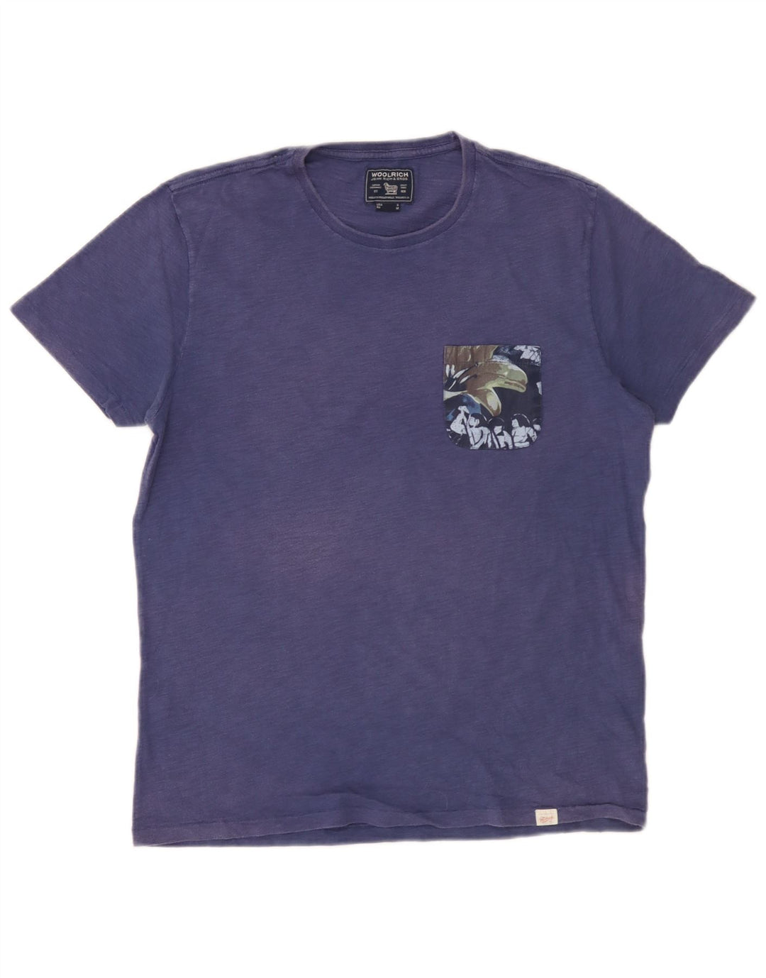 Tricou pentru bărbați Woolrich Top Medium Blue Bumbac