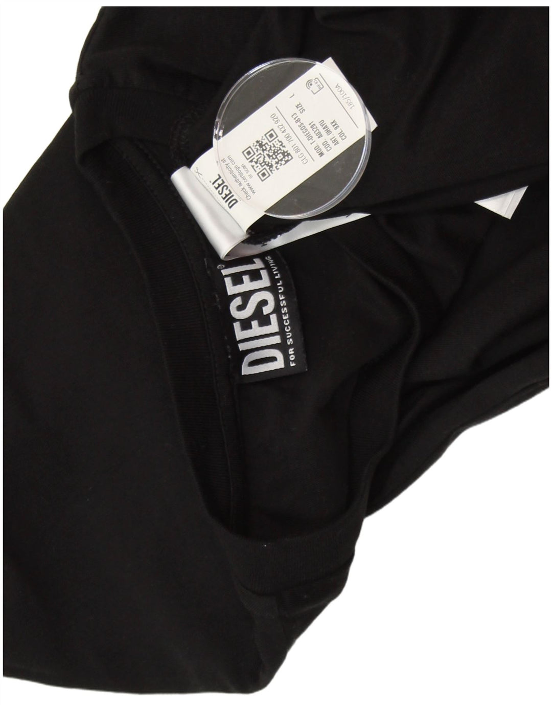 Tricou grafic pentru bărbați DIESEL Top mare din bumbac negru