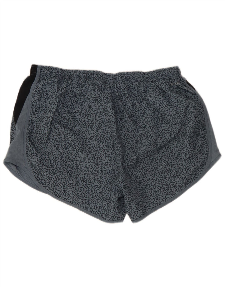 Pantaloni scurti sport NIKE Dri Fit pentru femei UK 12 Medium Blue Colorblock Poliester