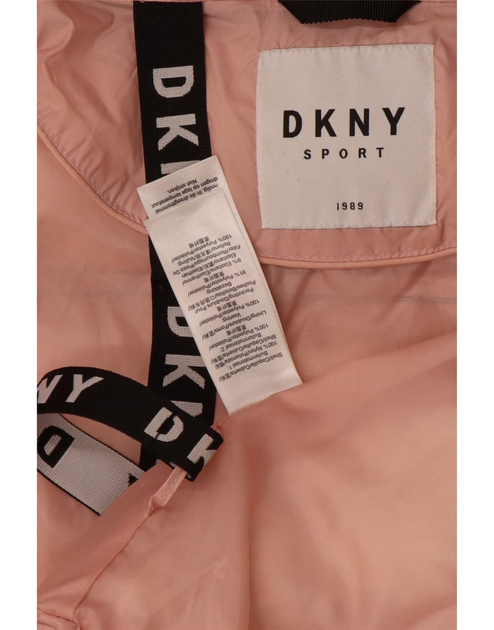 Jachetă căptușită cu grafică supradimensionată pentru femei Dkny UK 16, mare, roz Colorblock