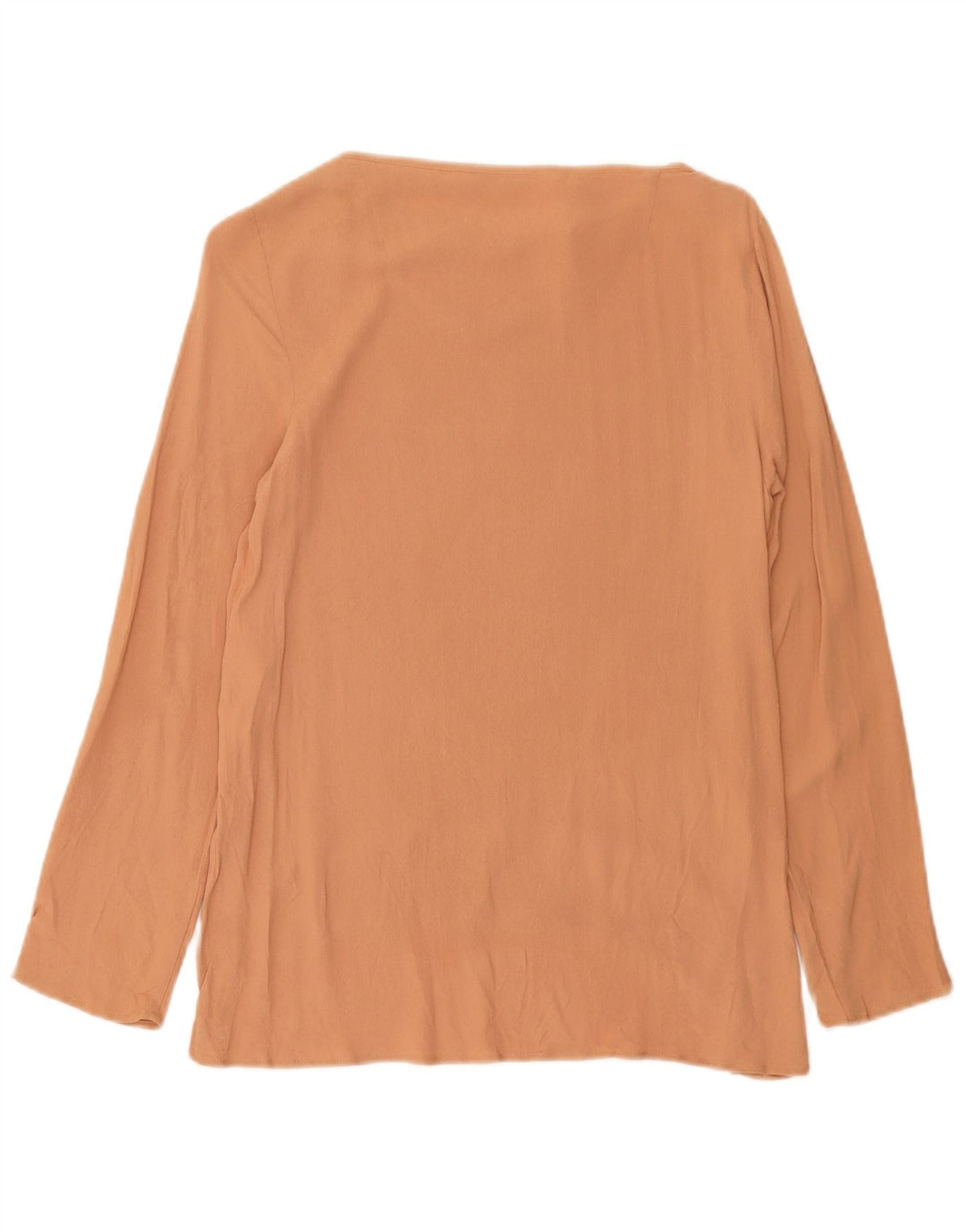 Top pentru femei Zara cu mânecă lungă UK 12 Medium Brown Viscose