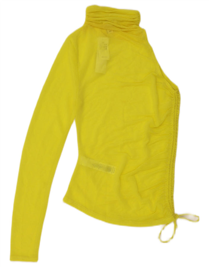 Topshop pentru femei, cu un umăr, transparent, UK 4/6 XS, poliester galben