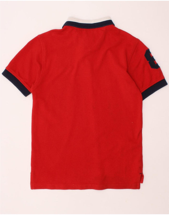 TOMMY HILFIGER Tricou polo cu grafica pentru baieti 6-7 ani bumbac rosu