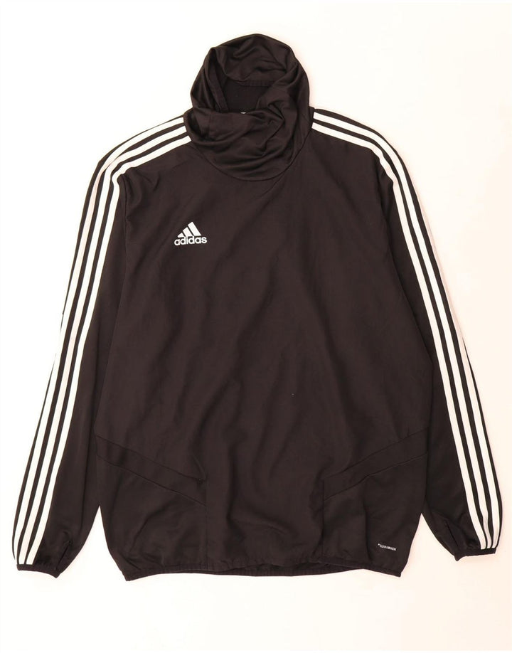 Adidas Climawarm Roll Neck Top cu mânecă lungă, mare, negru, poliester