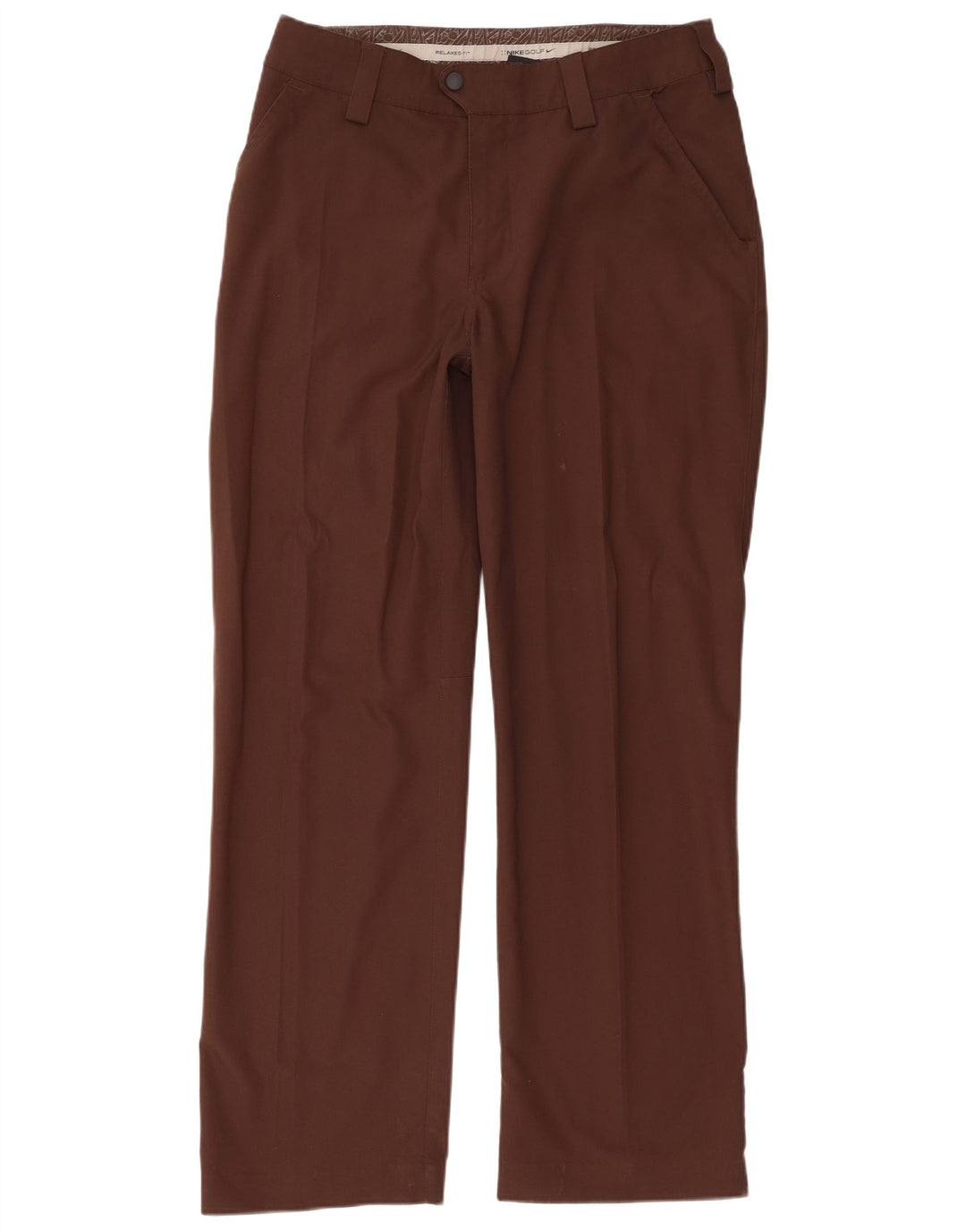 Pantaloni cargo pentru bărbați de golf, drepte, relaxați, W32 L31, poliester maro