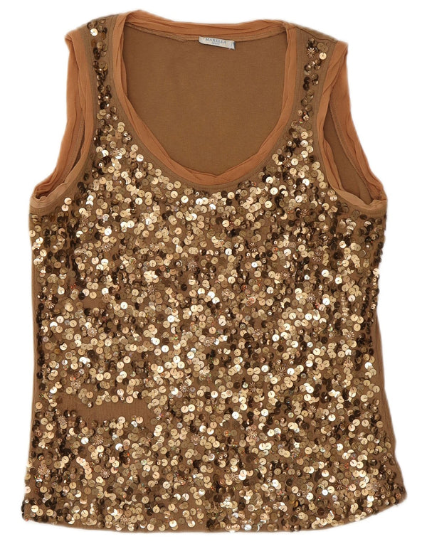 Vest Top pentru femei Marella UK 12 Maro Mediu