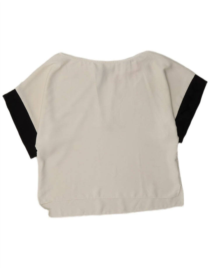 Bluză supradimensionată pentru femei Zara UK 6 XS, alb, bloc de culoare