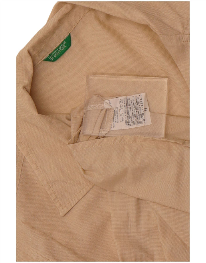 Cămașă Benetton pentru femei UK 14 Medium Beige Bumbac