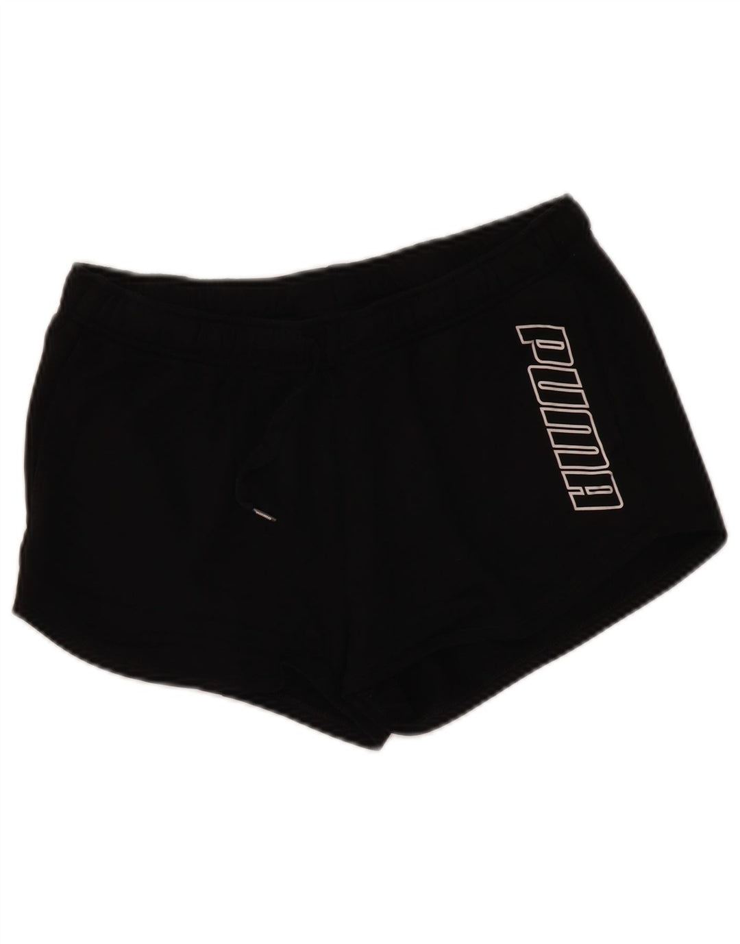 Pantaloni scurti sport grafic PUMA pentru femei UK 14, mari, negru, poliester