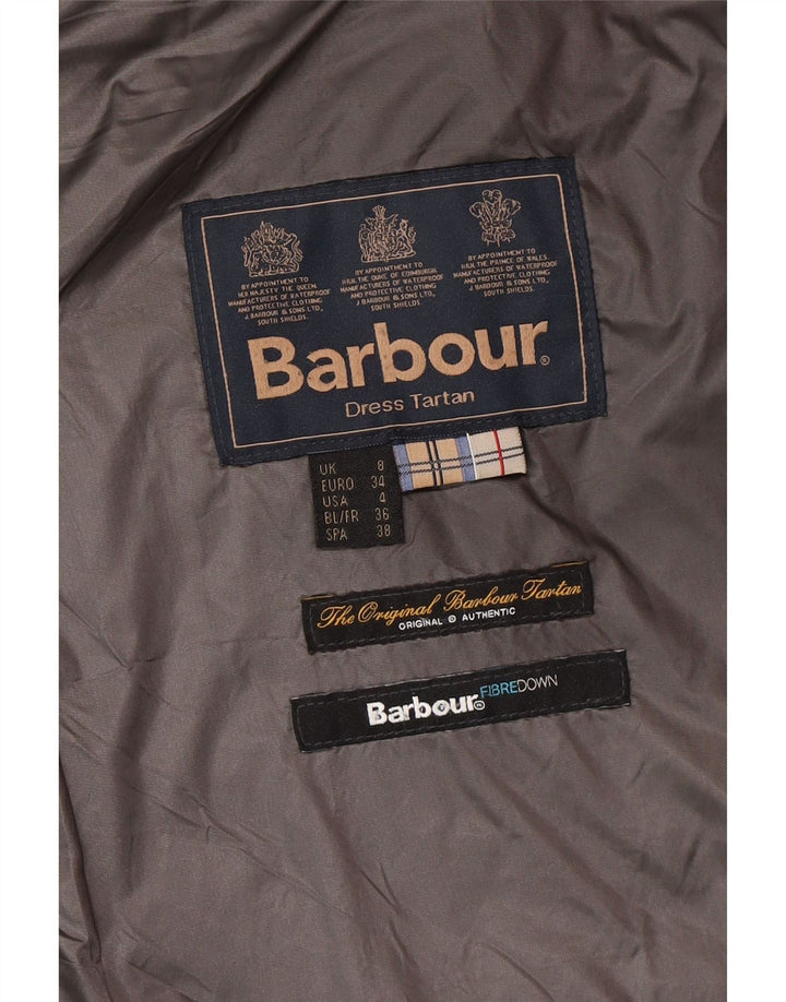 Jachetă căptușită cu tartan pentru femei Barbour UK 8 Small Black Sintetic Winter