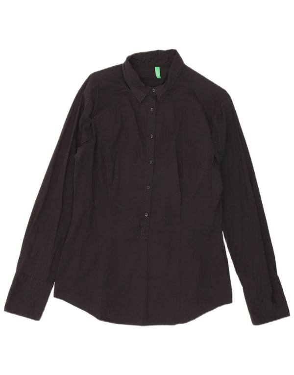 Pulover pentru femei Benetton UK 18 XL, bumbac negru