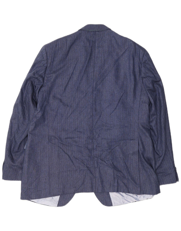 Jachetă pentru bărbați Guy Laroche, cu 2 nasturi, UK 42 XL, bleumarin, mătase în oase
