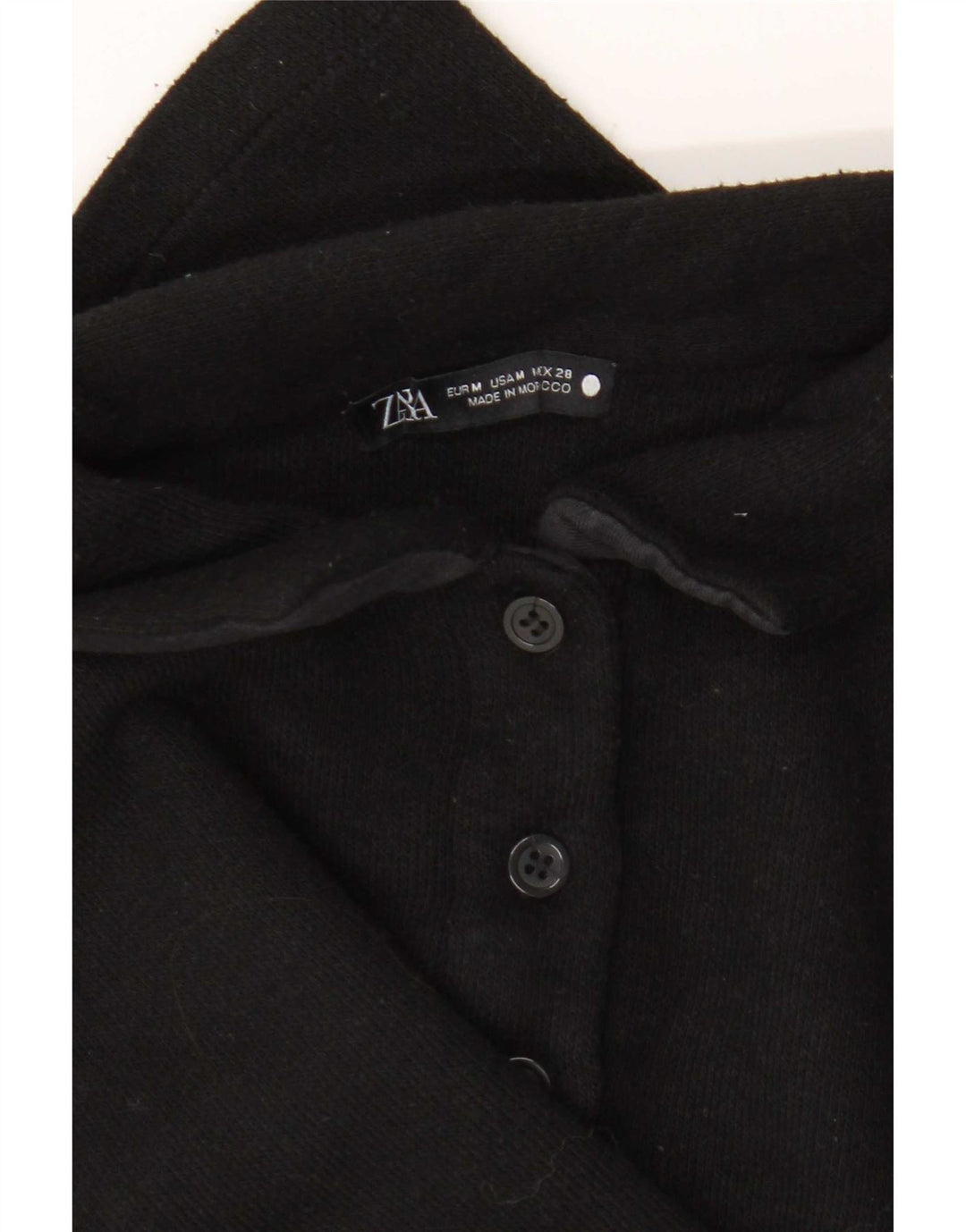 Tricou polo pentru femei Zara UK 14 Medium Negru