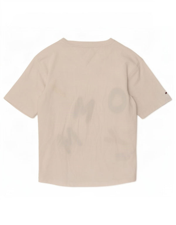 Tricou grafic Tommy Hilfiger pentru baieti Top 9-10 ani bumbac alb