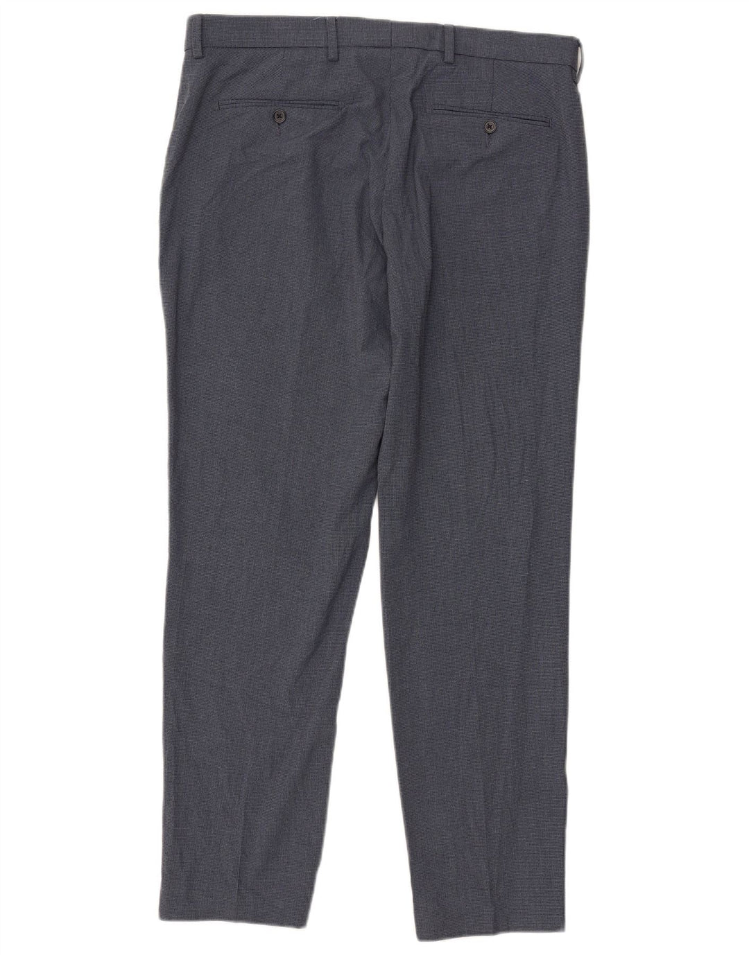 Pantaloni de costum pentru bărbați Marks & Spencer, cu tăiere obișnuită, L36 L31 Blue Houndstooth