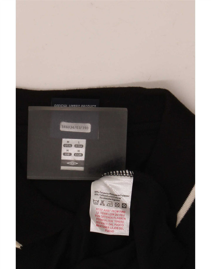 Umbro Mens Polo Shirt Medium Black Polyester