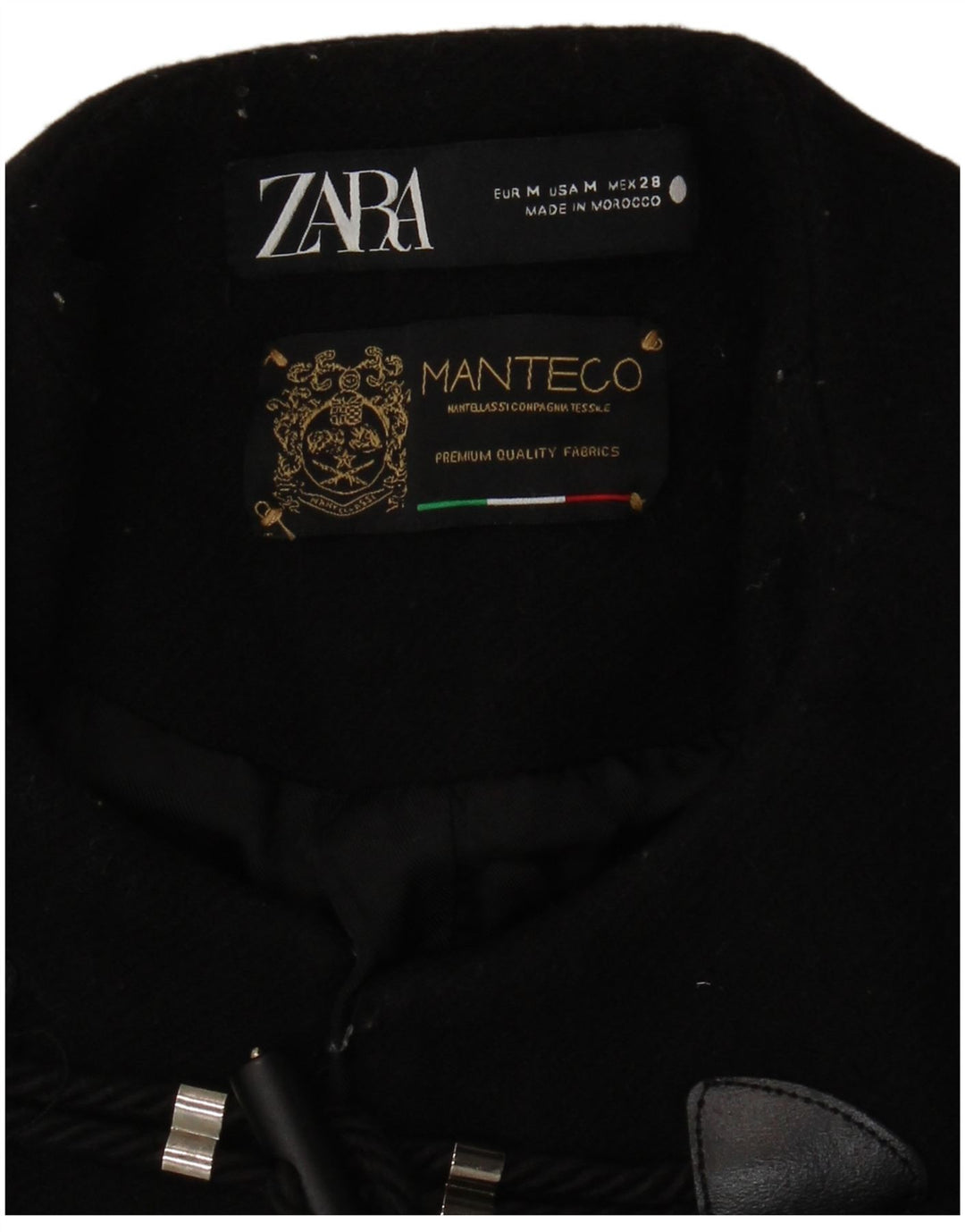 Palton pentru femei Zara UK 12 Medium Negru
