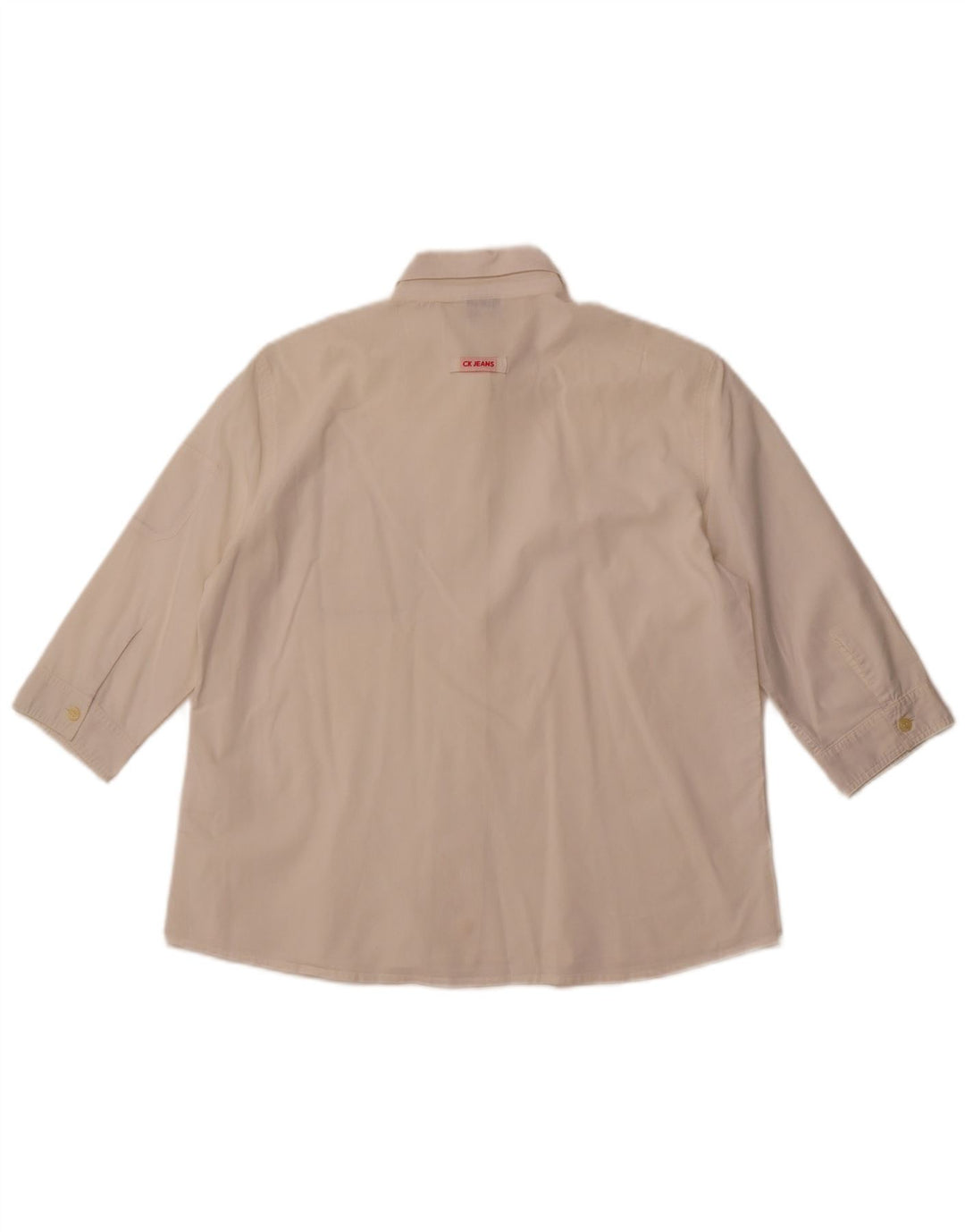 Cămașă pentru femei CALVIN KLEIN JEANS cu mâneci 3/4 UK 16, mare, alb