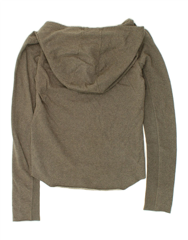 CONVERSE Womens Crop Hoodie Jumper UK 12 Medium Grey Cotton Vintage Converse and Second-Hand Converse from Messina Hembry 