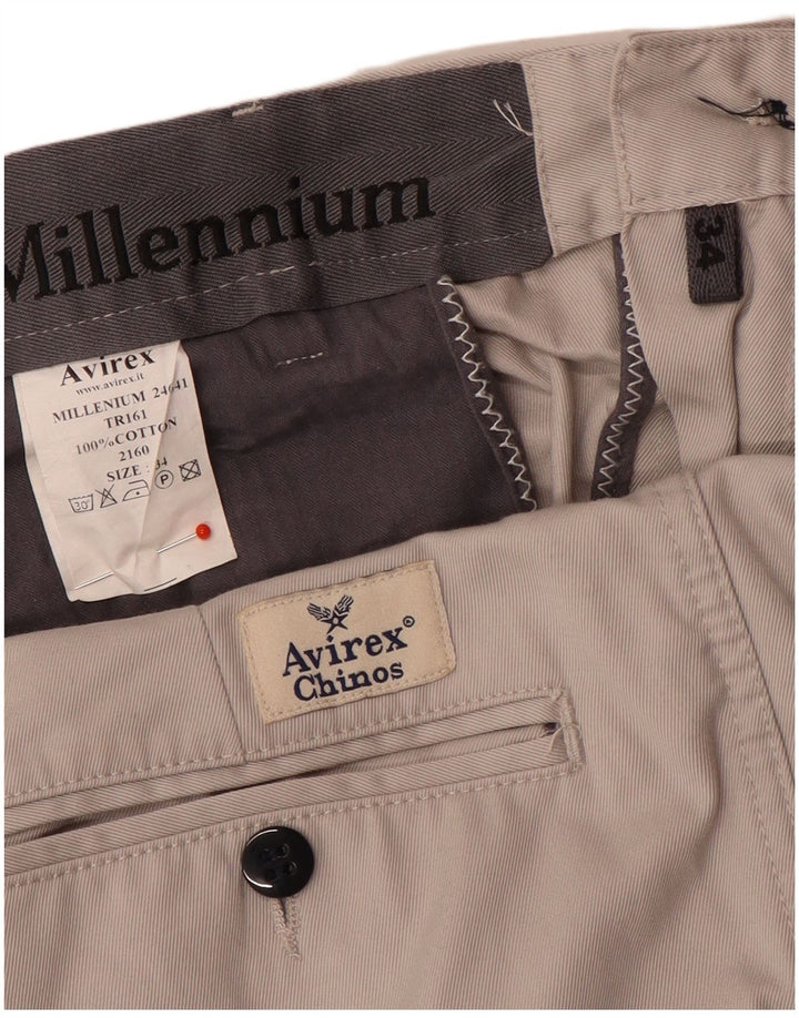 Pantaloni chino drepți pentru bărbați Avirex W34 L31 gri