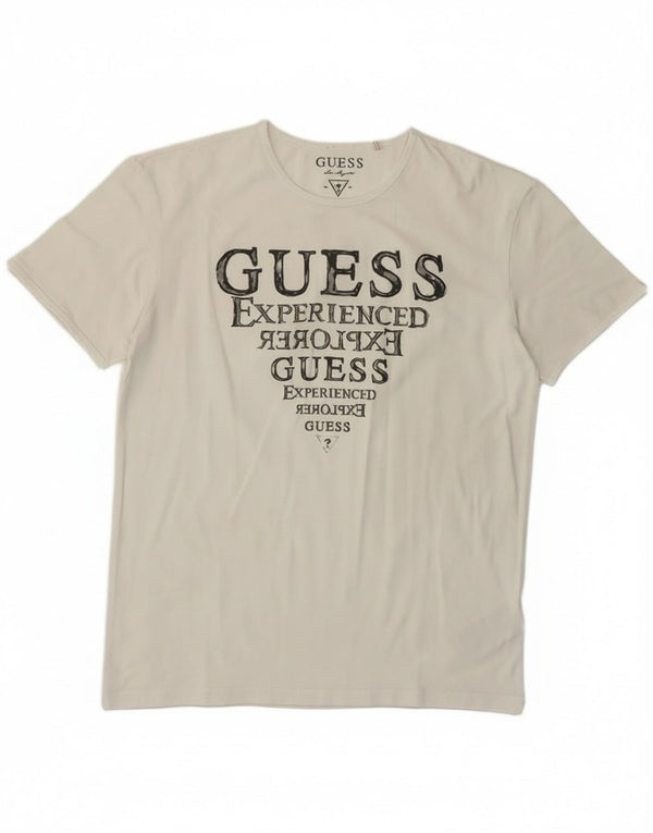 Tricou grafic Guess pentru femei Top EU 38 Medium White Bumbac Classic