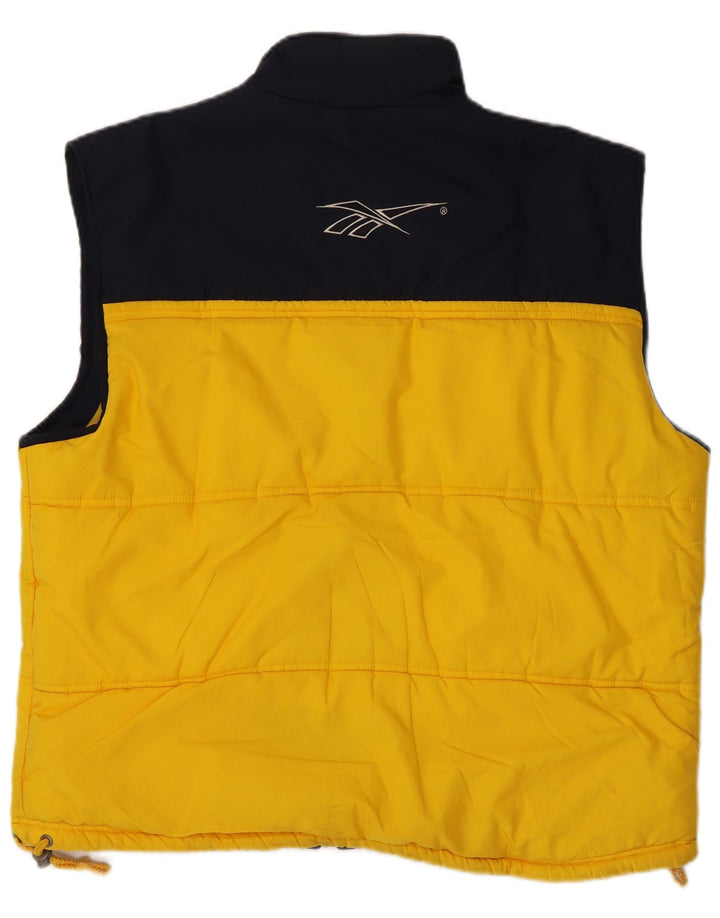 Gilet Reebok pentru bărbați, UK 40, mare, galben Colorblock, poliester