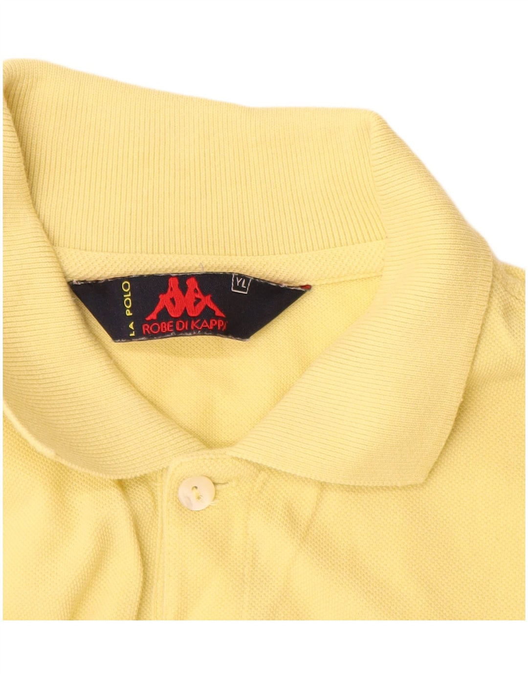 KAPPA Tricou Polo Băieți 13-14 Ani Mare Bumbac Galben