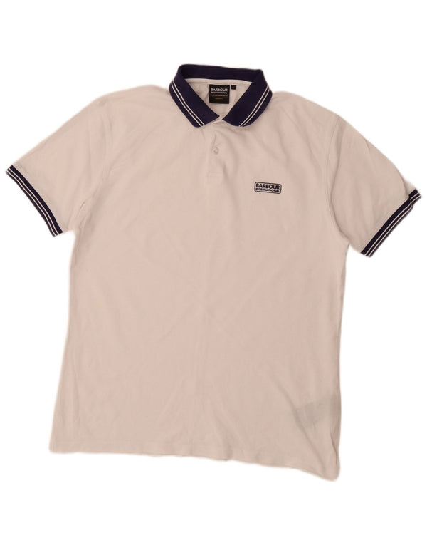 Tricou Polo Rugby Barbour pentru bărbați, bumbac cu dungi albe
