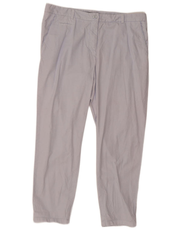 Pantaloni chino drepți pentru femei Marks & Spencer UK 18 XL W36 L29 albastru bumbac