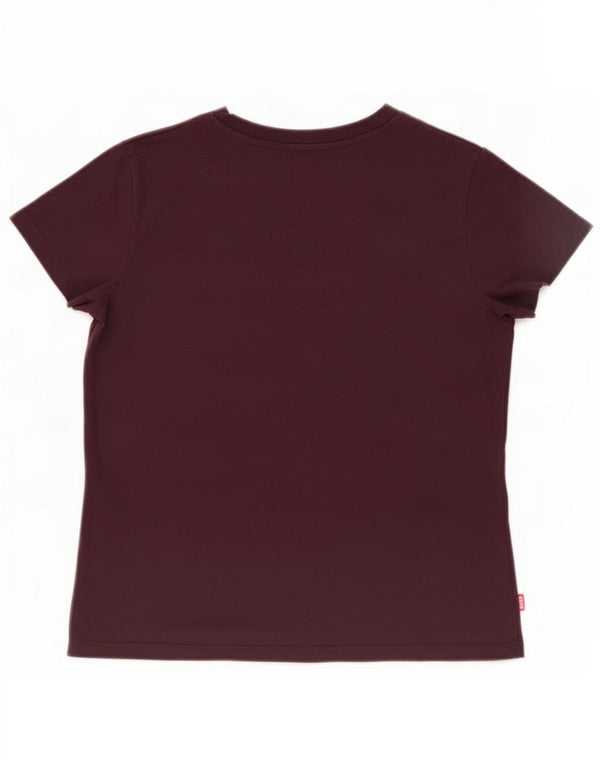 Tricou pentru femei Levi's Top UK 10 Small Burgundy Bumbac