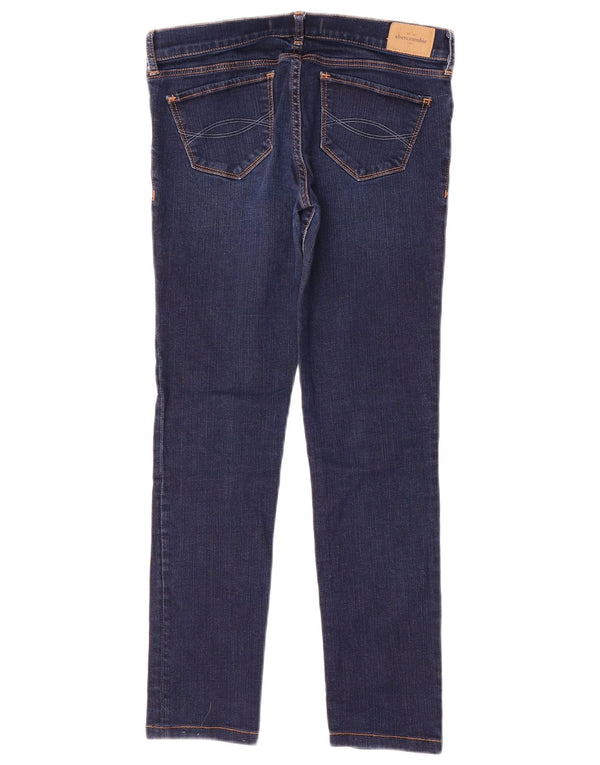 Blugi slim pentru fete Abercrombie & Fitch 15-16 ani W28 L26 bleumarin bumbac