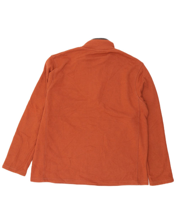 Hanorac pentru bărbați Mountain Warehouse, cu fermoar, cu gât, XL, bumbac maro