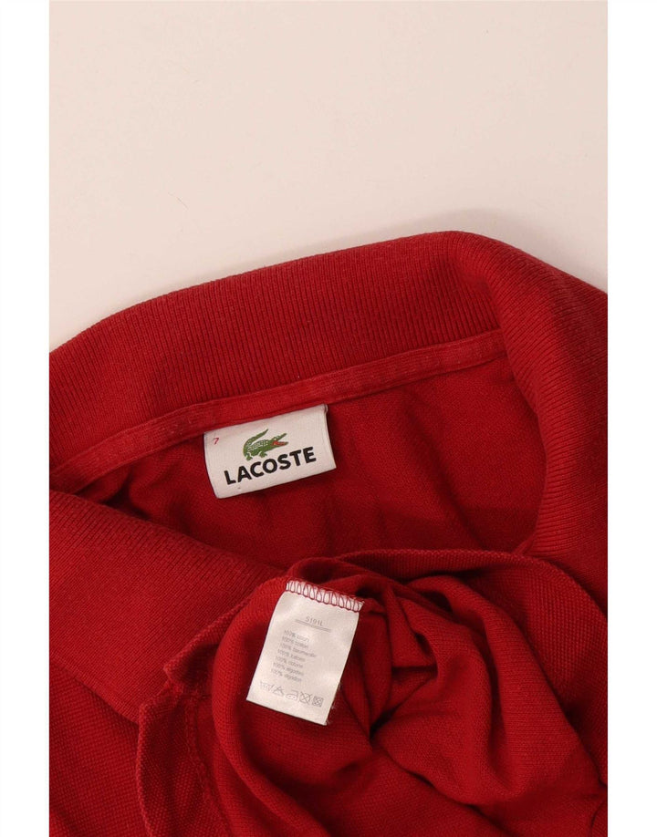 Tricou polo pentru bărbați Lacoste Mărimea 7 2XL Bumbac roșu