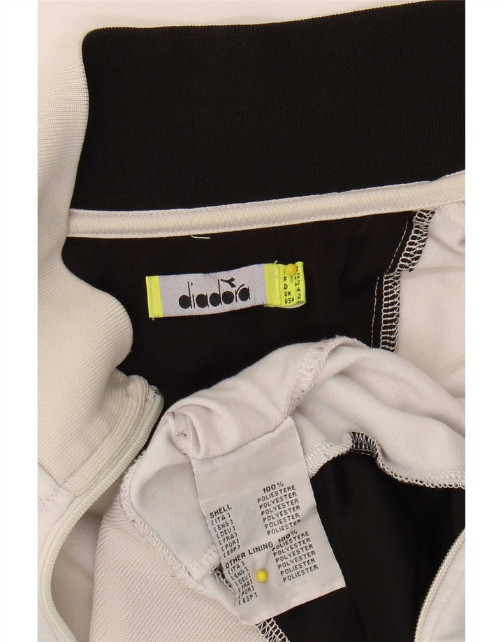 Jachetă de trening Diadora pentru femei UK 14, mare, alb, poliester